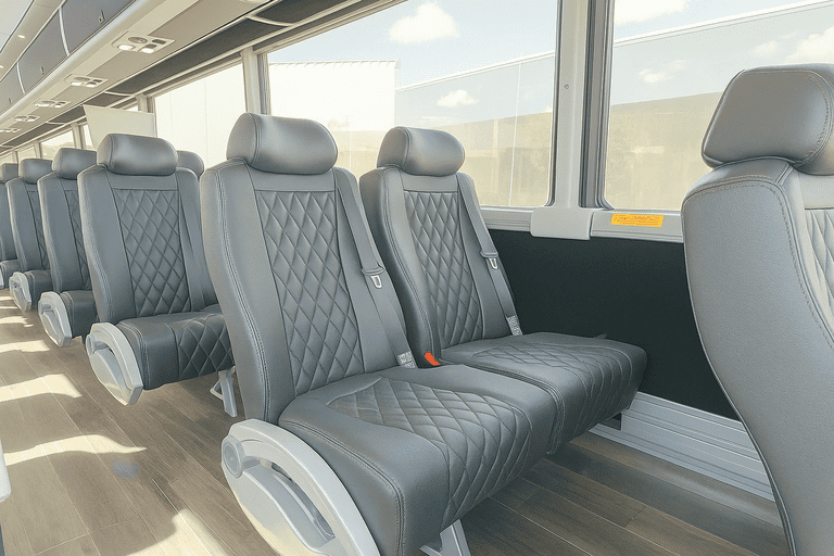 interior of Bend Coach Bus Service charter bus