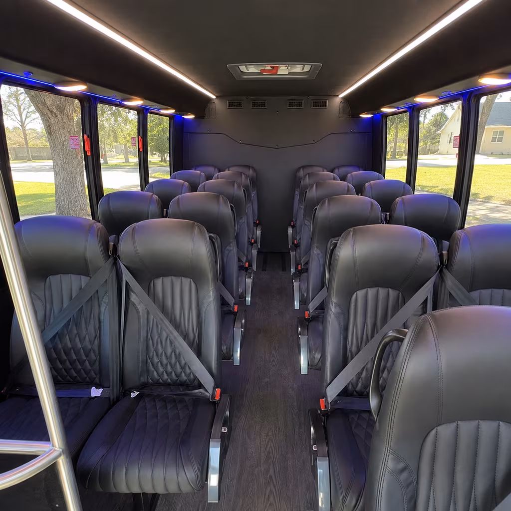 bend 25 passenger minibus interior