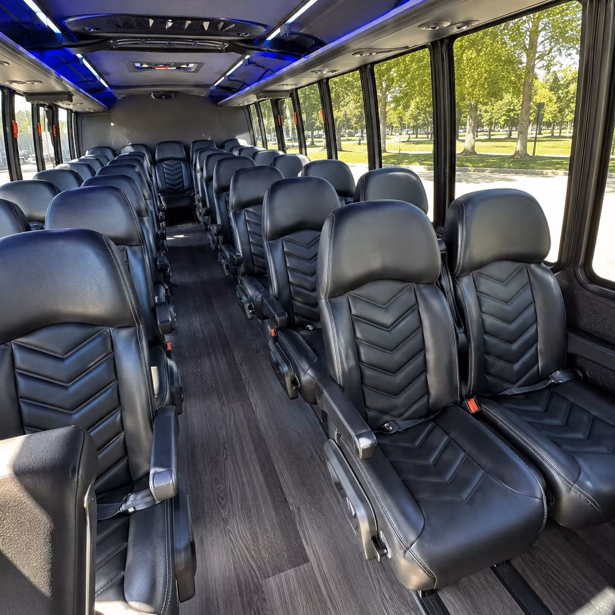 bend 30 passenger minibus interior